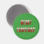 Snowcap-lettertypen voor vrolijk kerstfeest magneet (Voorkant / Achterkant)