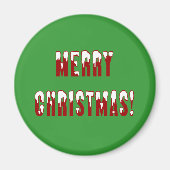 Snowcap-lettertypen voor vrolijk kerstfeest magneet (Voorkant)