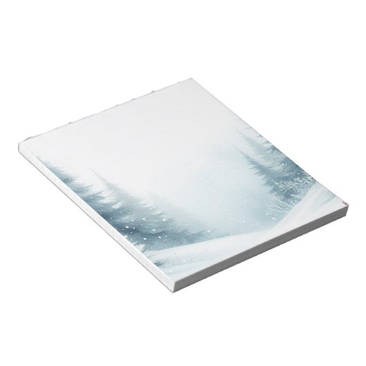 Snowcap Mountain Christmas Tree Boerderij Notitieb Notitieblok (Schuin)