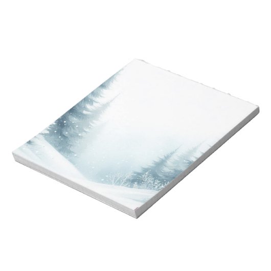 Snowcap Mountain Christmas Tree Boerderij Notitieb Notitieblok (Linkerzijde)