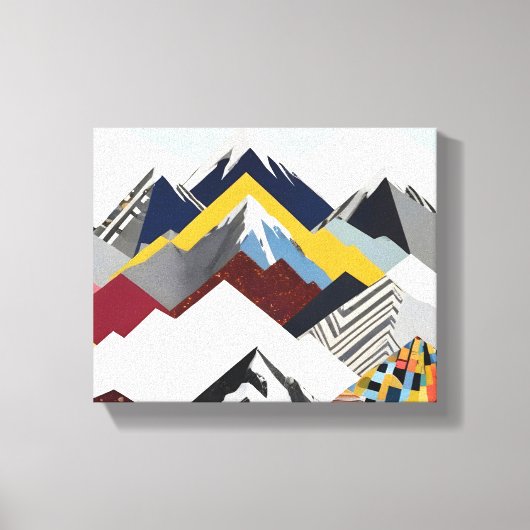 Snowcap Mountains Canvas Afdruk (Voorkant)