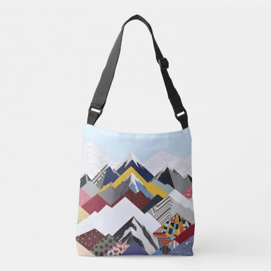 Snowcap Mountains Crossbody Tas (Voorkant)