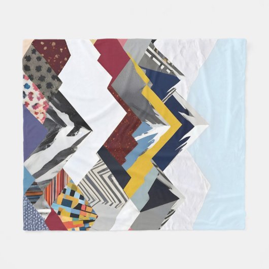Snowcap Mountains Fleece Deken (Voorkant (Horizontaal))