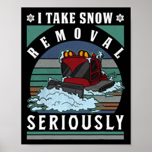 Snowcat Snow Groomer Snowboarding Mountain-proces Poster