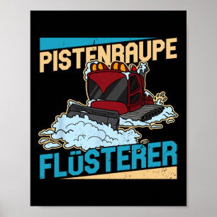 Snowcat Snow Groomer Snowboarding Mountain-proces Poster