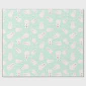 SnowCat Wrap Mint Cadeaupapier (Vlak)