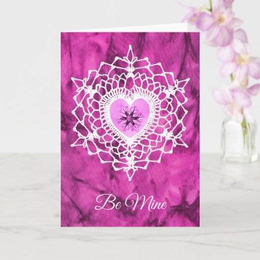 Snowcatcher Amore Heartflake Greeting Card Kaart (Orchidee)