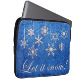Snowcatcher laat het sneeuwvlokken laptop sleeve (Voorkant Rechts)