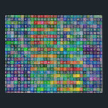 Snowcatcher Snowflake Temperature Quilt Puzzel<br><div class="desc">Een lappendeken van kleuren toont de dagelijkse hoge en lage temperaturen gedurende een heel jaar via sneeuwvlokvormen op kleurrijke achtergronden die temperatuurstijgingen van vijf graden vertegenwoordigen. De sneeuwvlokken zijn mijn eigen gehaakte design, en deze vlotte creatie is een jaar in wording! (Met uitzondering van de tijd die nodig was om...</div>