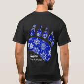 Snowcatcher Snowflakes Winter Beer Dark T-Shirt (Achterkant)