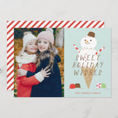 Snowcone-fotokerstkaart Aankondiging (Voorkant / Achterkant)