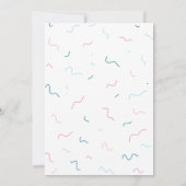 Snowcone Gender Reveal Party Kaart (Achterkant)