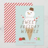 Snowcone-kerstWenskaart Aankondiging (Voorkant / Achterkant)