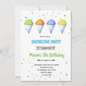 Snowcone winteruitnodiging bedankkaart (Voorkant)