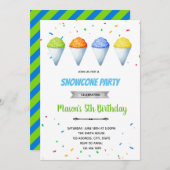 Snowcone winteruitnodiging bedankkaart (Voorkant / Achterkant)