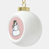 Snowdamse keramische kerstbalversiering bal ornament (Rechts)