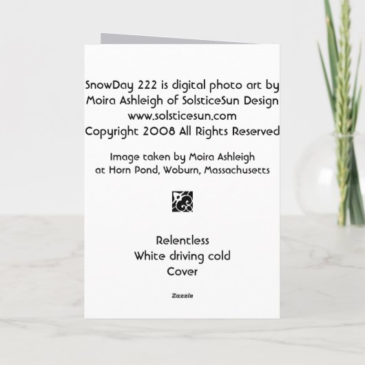 SnowDay 222 Kaart (Achterkant)