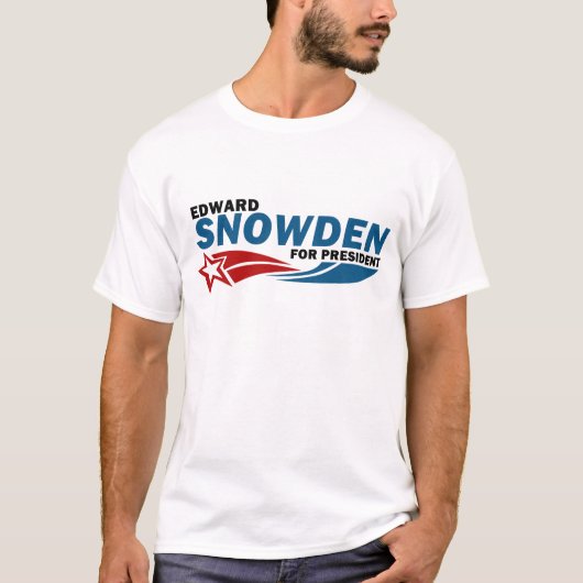Snowden American Hero for President T-shirt (Voorkant)