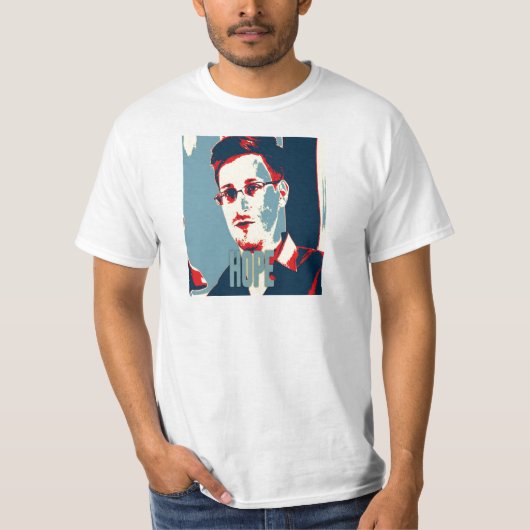 Snowden geeft ons HOPE!!! T-shirt (Voorkant)