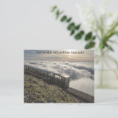 Snowden Mountain Railway Wales Travel Photo Briefkaart (Staand voorkant)