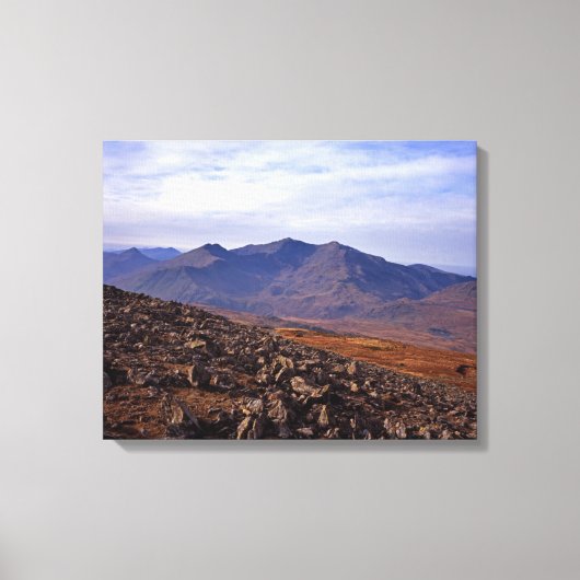 Snowden North Wales Briefkaart Poster Faux Canvas  (Voorkant)