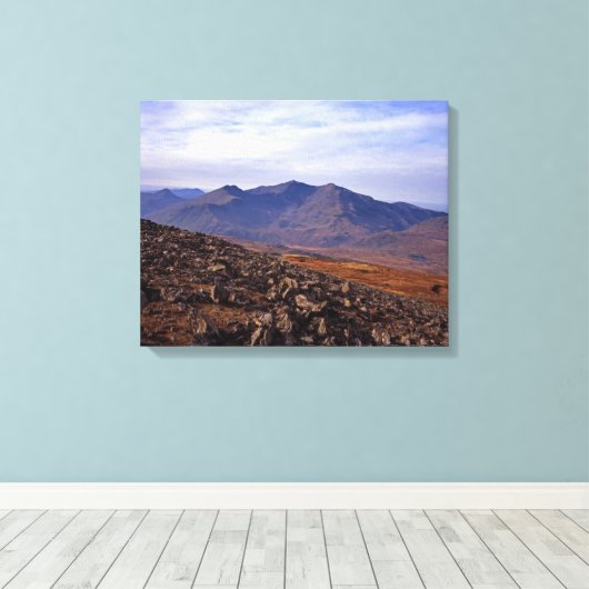 Snowden North Wales Briefkaart Poster Faux Canvas  Afdruk (Insitu (Houten vloer))