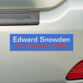 Snowden voor de Bumpersticker van Presidenten (Op auto)