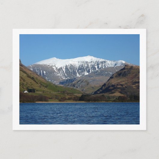 Snowdon van Llyn Nantlle Uchaf Briefkaart (Voorkant)