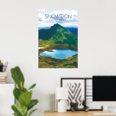 Snowdon Wales Reisposter Poster (Thuiskantoor)