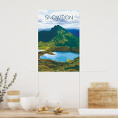 Snowdon Wales Reisposter Poster (Keuken)