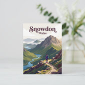 Snowdon (Yr Wyddfa) Wales Briefkaart (Staand voorkant)