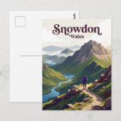 Snowdon (Yr Wyddfa) Wales Briefkaart (Voorkant / Achterkant)
