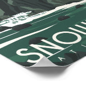 Snowdonia Engeland Beroemde Reisplaats Illustratie Poster (Hoek)