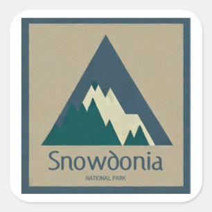 Snowdonia Nationaal Park Landelijk Vierkante Sticker
