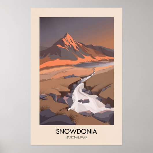 Snowdonia National Park Moderne Reisposter Poster (Voorkant)