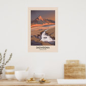 Snowdonia National Park Moderne Reisposter Poster (Keuken)