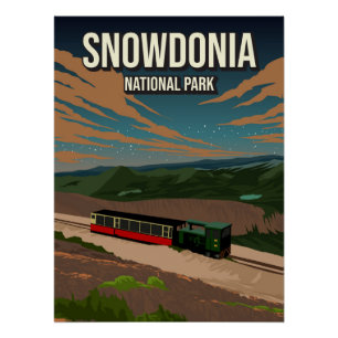 Snowdonia National Park Poster Nature UK 