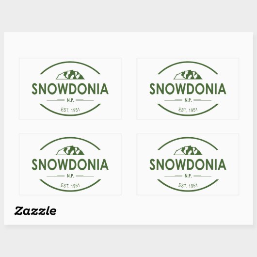 Snowdonia National Park Rechthoekige Sticker (Vel)