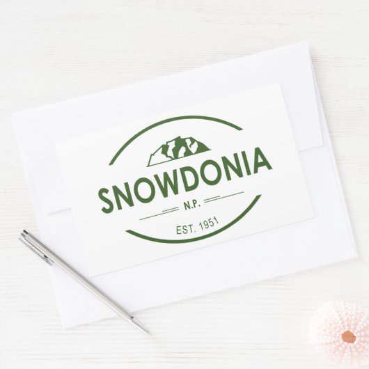 Snowdonia National Park Rechthoekige Sticker (Envelop)