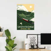 Snowdonia National Park Reisposter Groen Poster (Thuiskantoor)