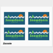 Snowdonia National Park Retro Rechthoekige Sticker (Vel)