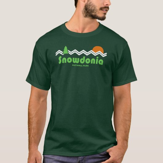 Snowdonia National Park Retro T-shirt (Voorkant)