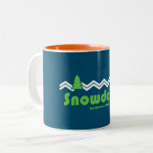 Snowdonia National Park Retro Tweekleurige Koffiemok (Voorkant links)