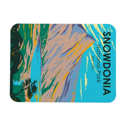 Snowdonia National Park Wales Lake Glaslyn Magneet (Horizontaal)