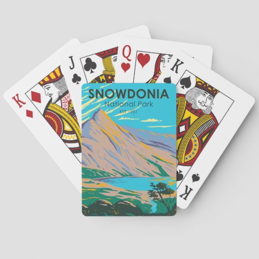 Snowdonia National Park Wales Lake Glaslyn  Pokerkaarten (Achterkant)