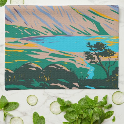 Snowdonia National Park Wales Lake Glaslyn  Theedoek (Gevouwen)