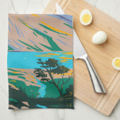 Snowdonia National Park Wales Lake Glaslyn  Theedoek (Quarter Fold)