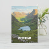 Snowdonia National Park Wales Reizen Feestdagenkaart (Staand voorkant)