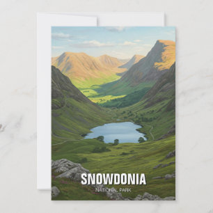 Snowdonia National Park Wales Reizen Feestdagenkaart