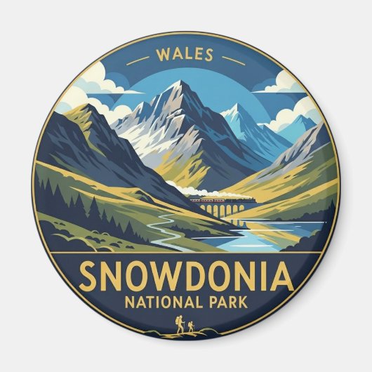 Snowdonia National Park Wales Reizen Magneet (Voorkant)